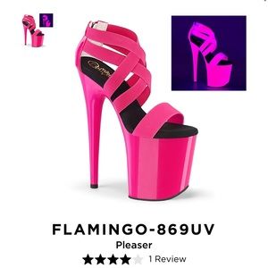 Flamingo - 869UV Pink Neon Pleasers 8 Inch UV